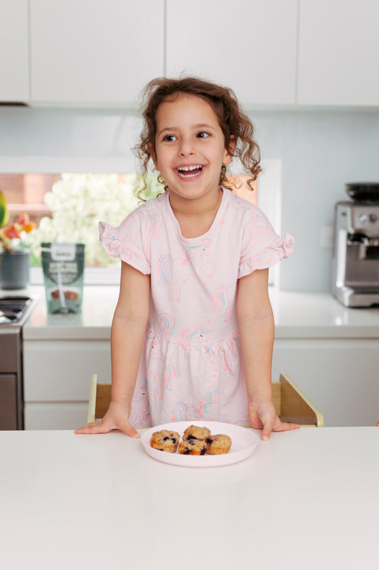 Berry-Nana Flax Muffins