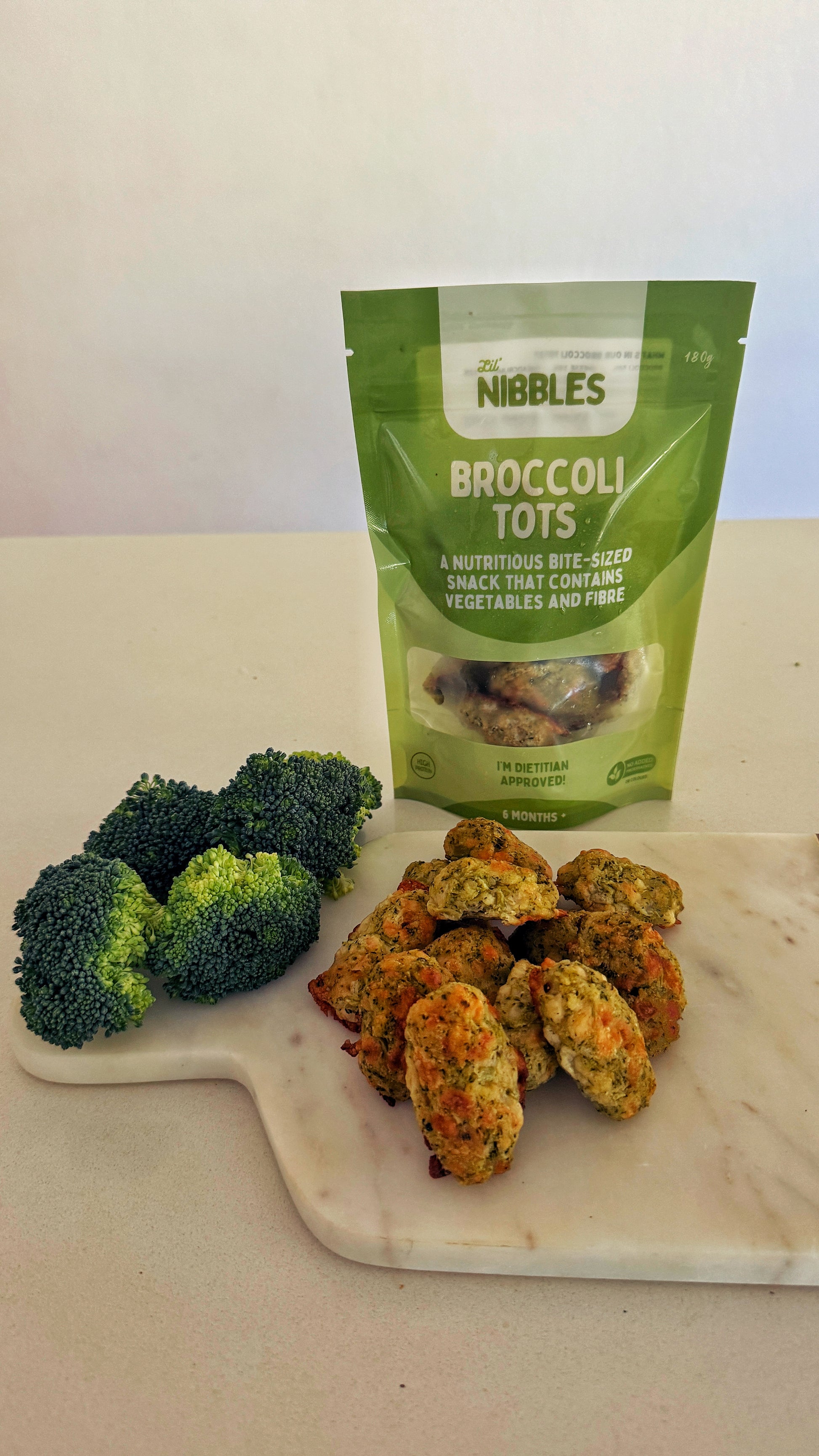 Healthy broccoli tots – soft veggie based finger food for BLW and toddler snacks