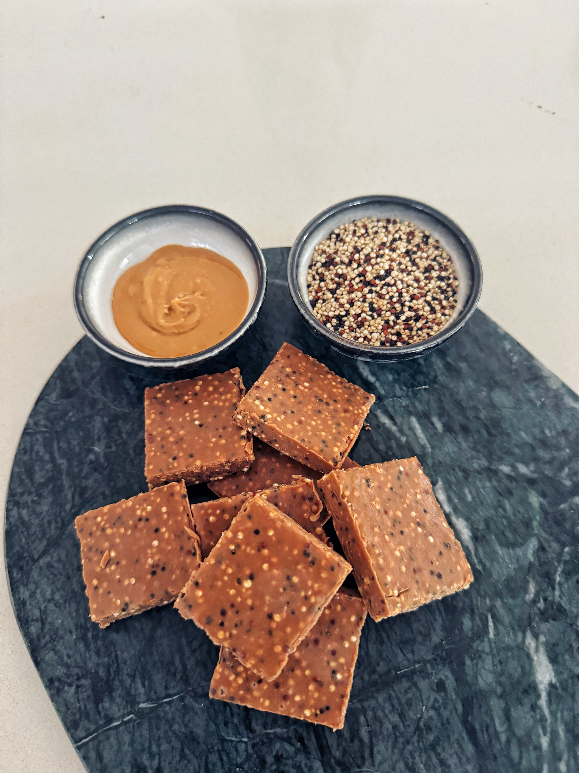 quinoa chocolate nut bar – nourishing ready-made snack for kids, toddlers and parents packed with a wholegrains, fibre and protein