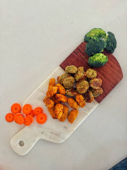 Lil’ Nibbles Broccoli Tots – wholesome ready-made food for toddlers, babies and kids made from actual vegetables.